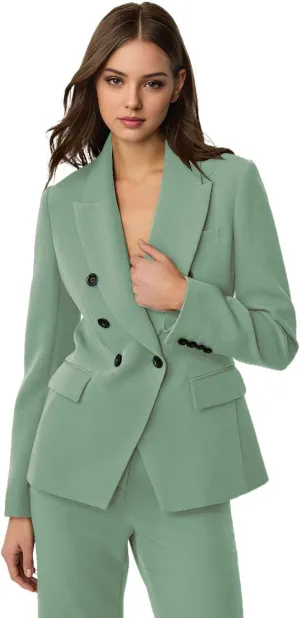 TIANMEI Womens Tuxedos 2 Piece Business Casual Suits for Women Double Breasted Pant Suits for Women Luxury Dressy Outfits