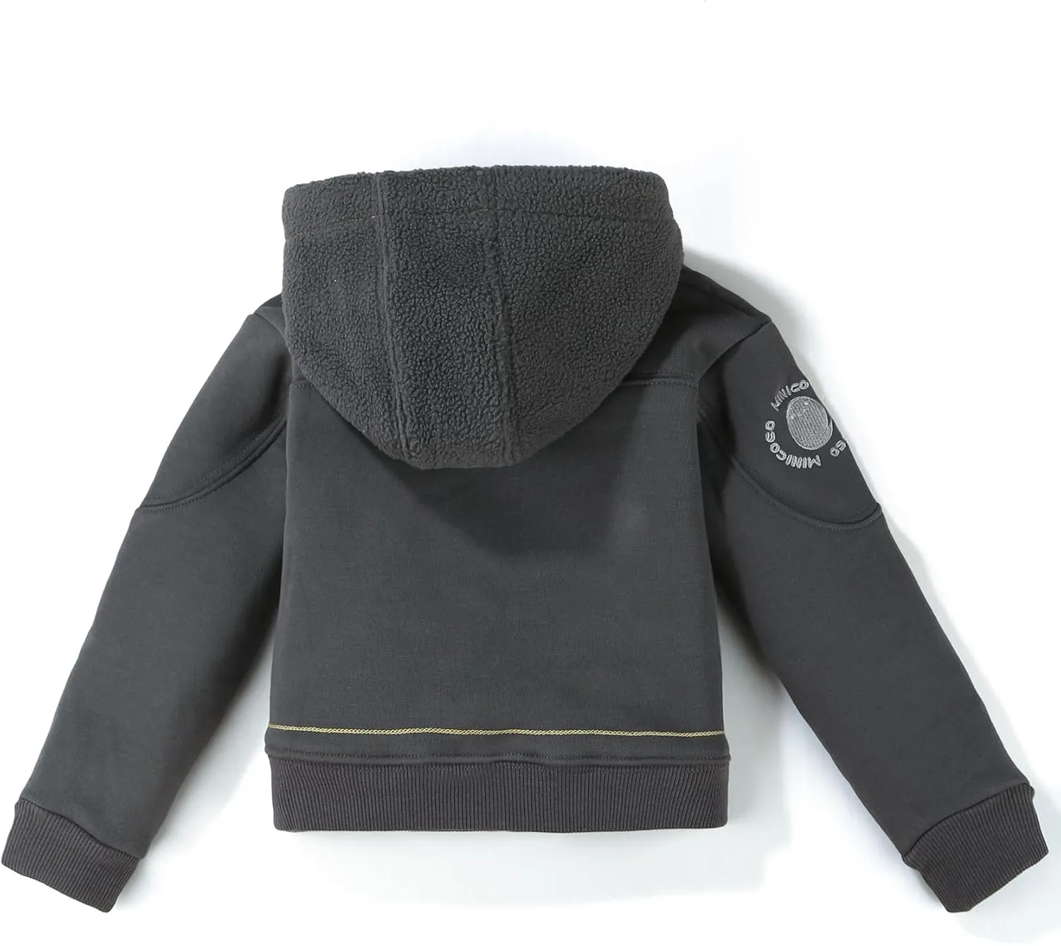 Toddler Boys Girls Fleece Zip-Up Hoodie Solid Color Hooded Jacket for little Kids