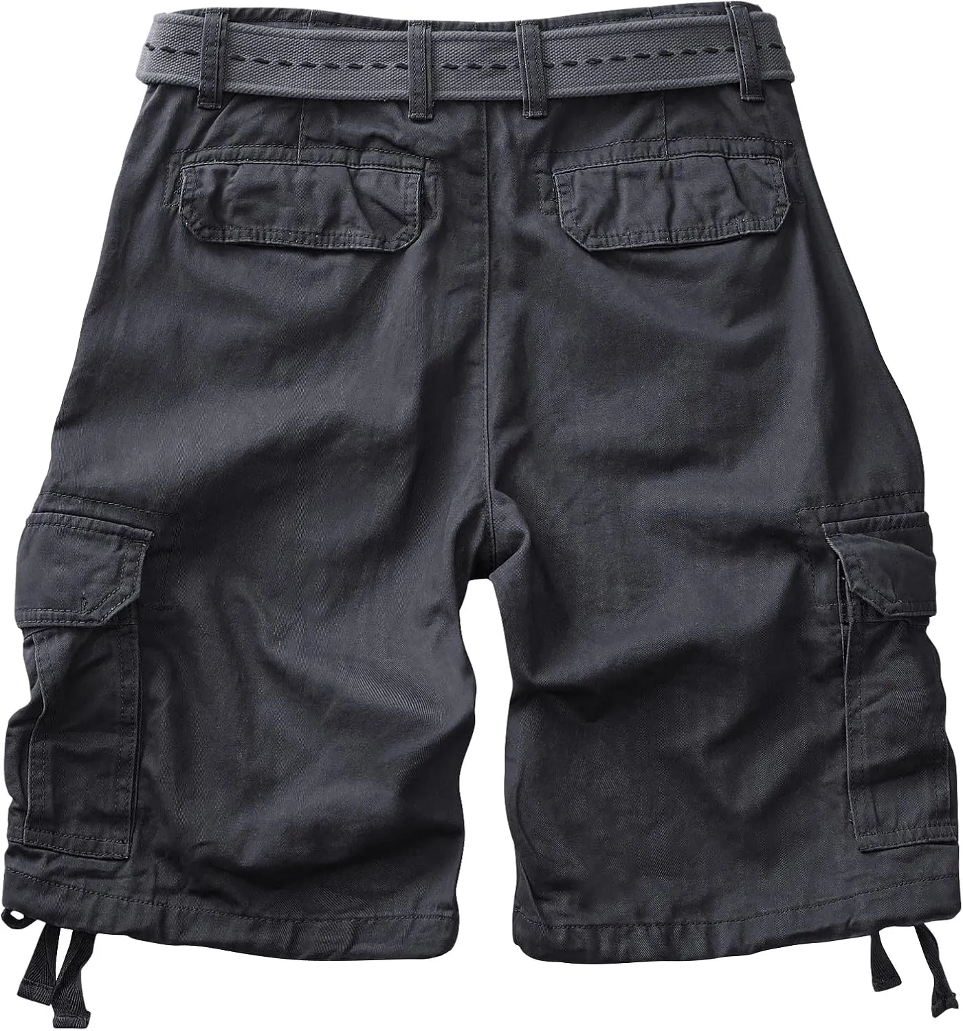 TRGPSG Men's Camo Multi-Pocket Relaxed Fit Casual Shorts,Outdoor Camouflage Twill Cargo Shorts 11" Inseam(No Belt)