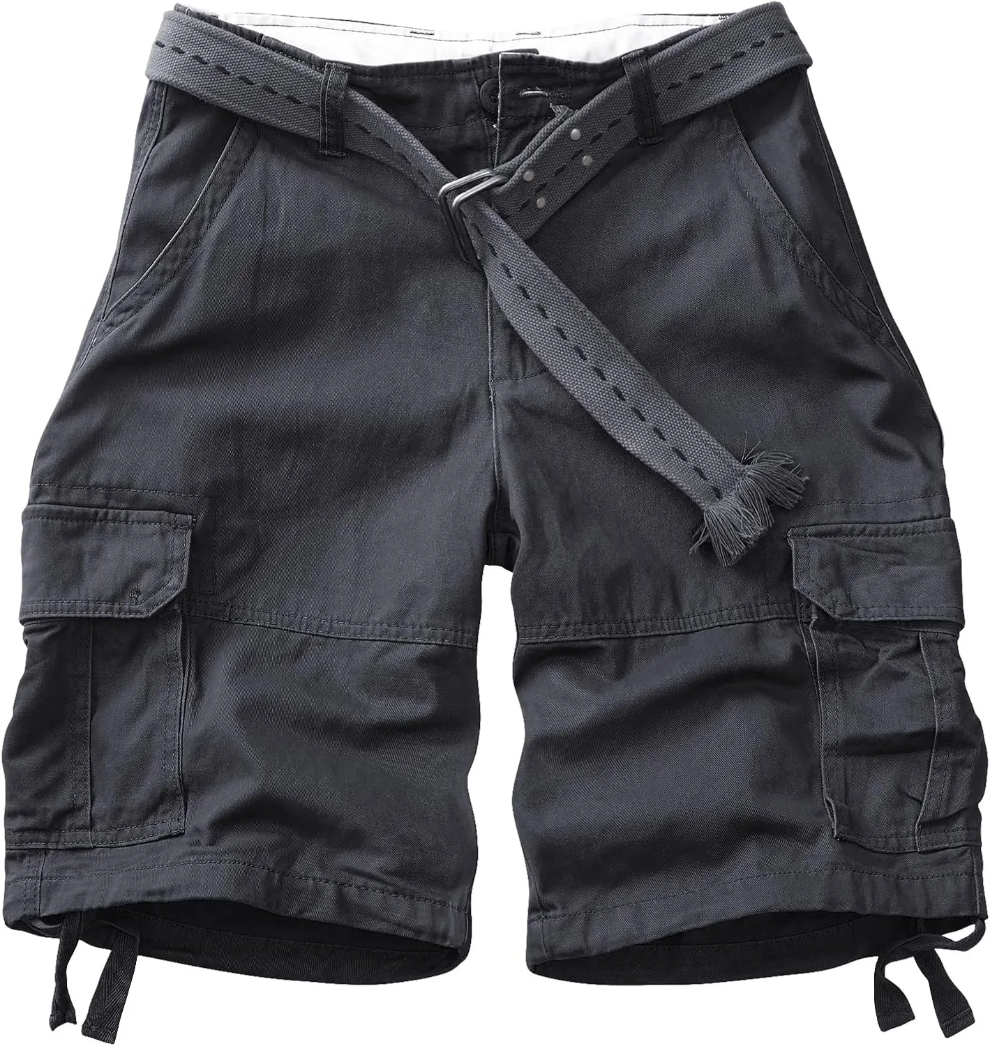 TRGPSG Men's Camo Multi-Pocket Relaxed Fit Casual Shorts,Outdoor Camouflage Twill Cargo Shorts 11" Inseam(No Belt)