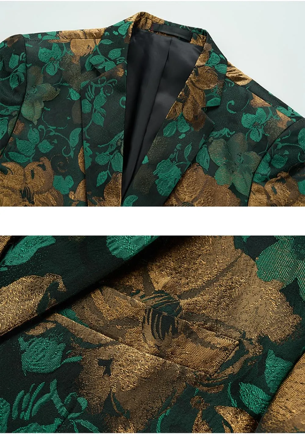 UNINUKOO Mens Floral Blazer Jacket Slim Fit Paisley Tuxedo Suit Party Dress Wedding Sport Coat for Men