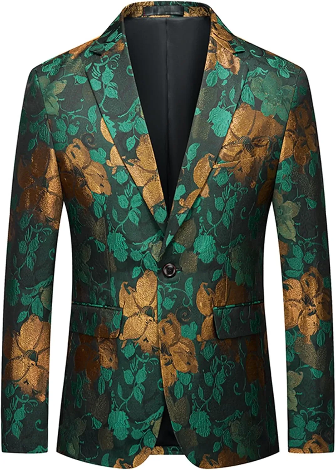 UNINUKOO Mens Floral Blazer Jacket Slim Fit Paisley Tuxedo Suit Party Dress Wedding Sport Coat for Men