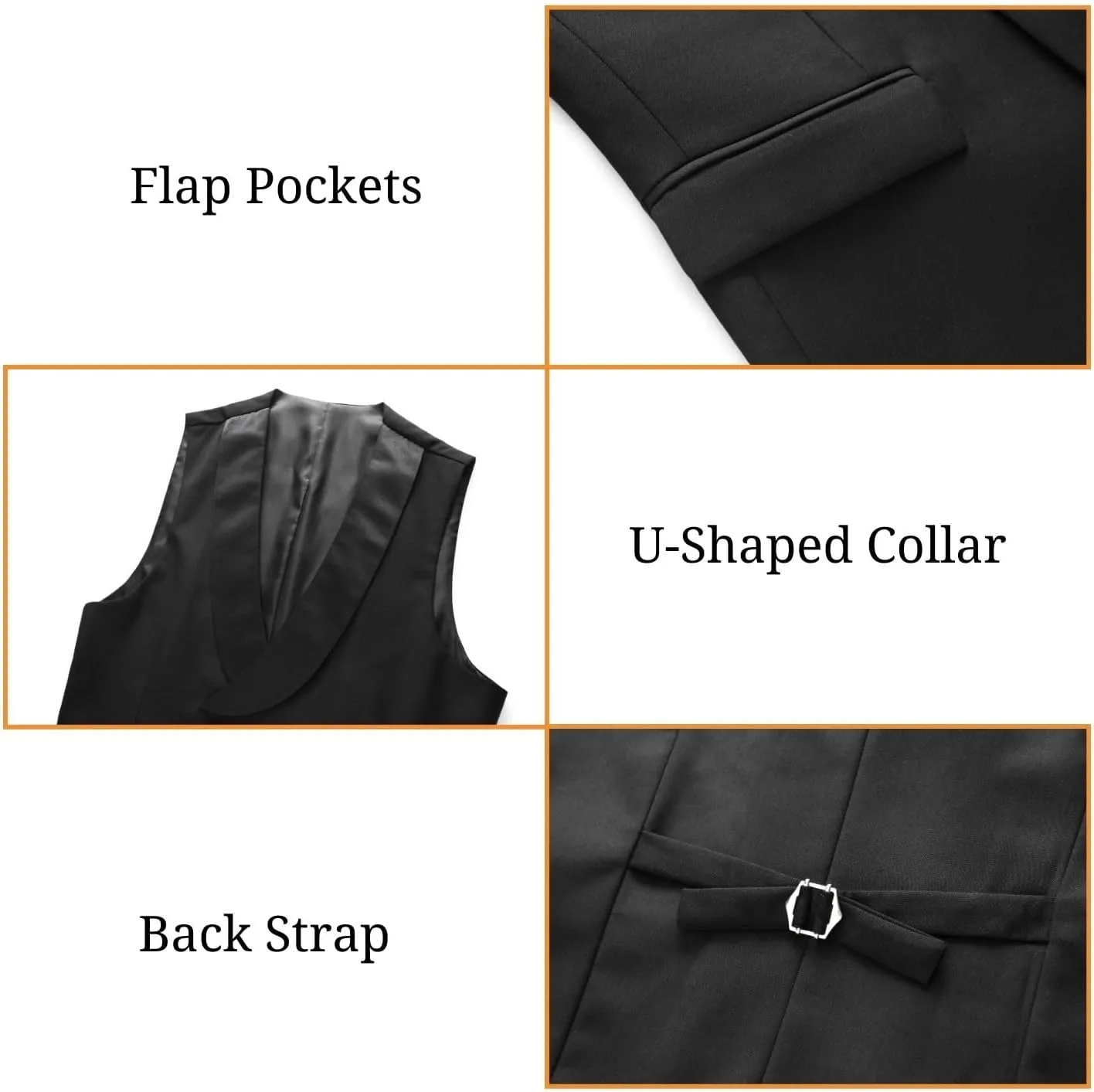 UNINUKOO Mens Tuxedo Suit Set 3 Piece Slim Fit One Button Formal Wedding Party Prom Suits for Men