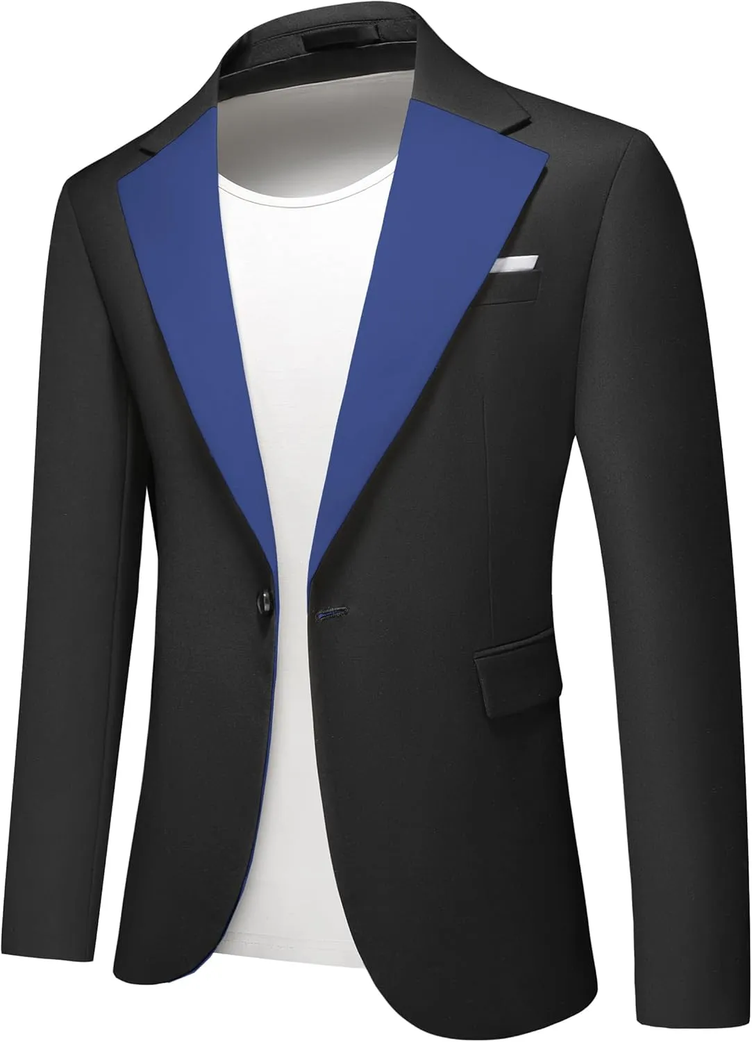 UNINUKOO Mens Tuxedo Suit Set 3 Piece Slim Fit One Button Formal Wedding Party Prom Suits for Men