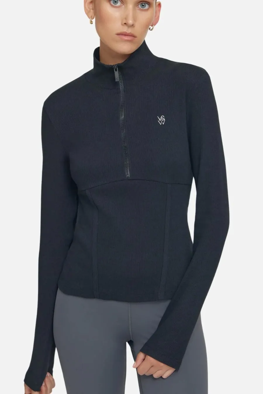 V&W Rib Longsleeve Black
