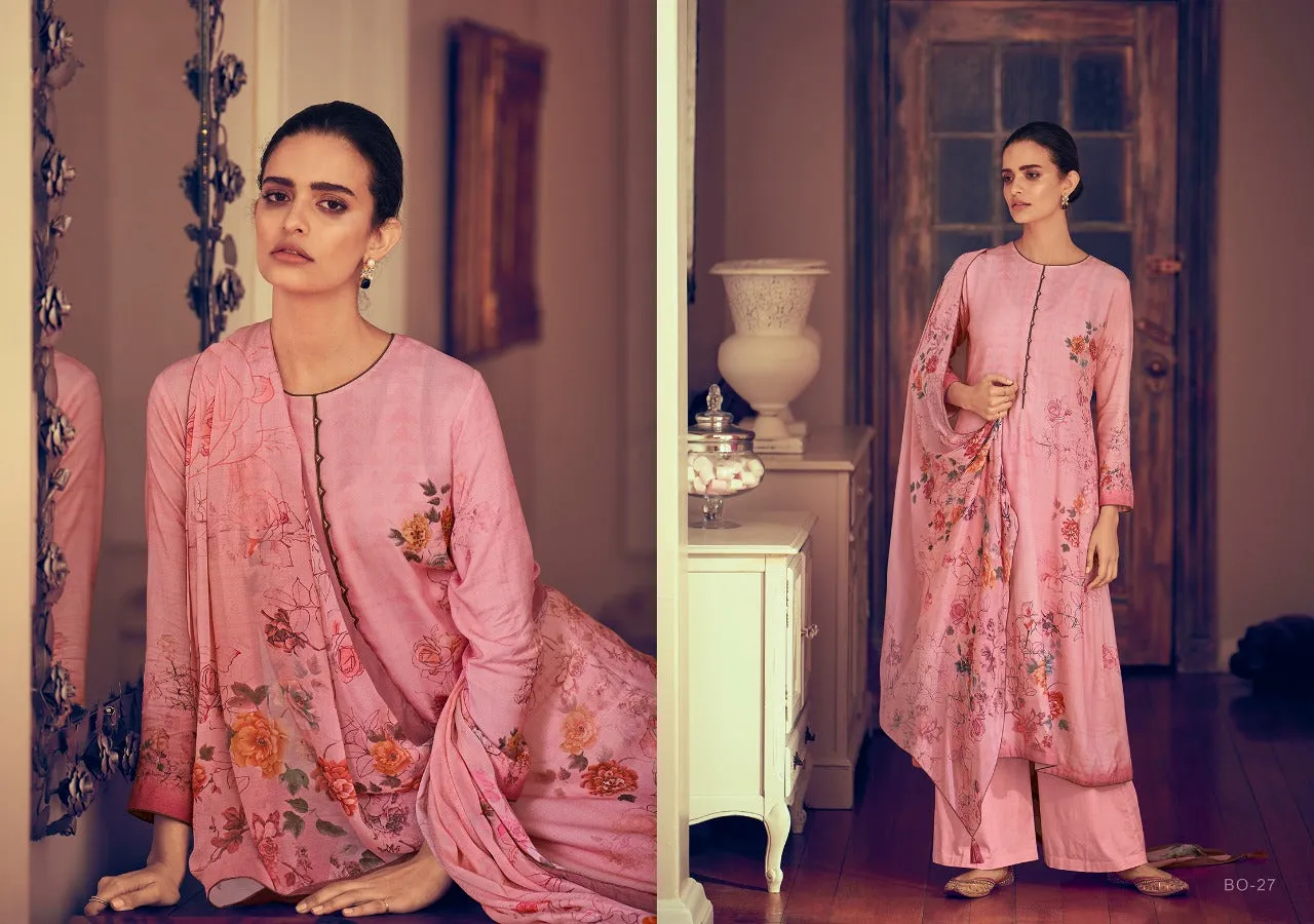 VARSHA THE BRIGHT ORCHID COCO LAWN WITH KNOT WORK DIGITAL PRINT SUIT
