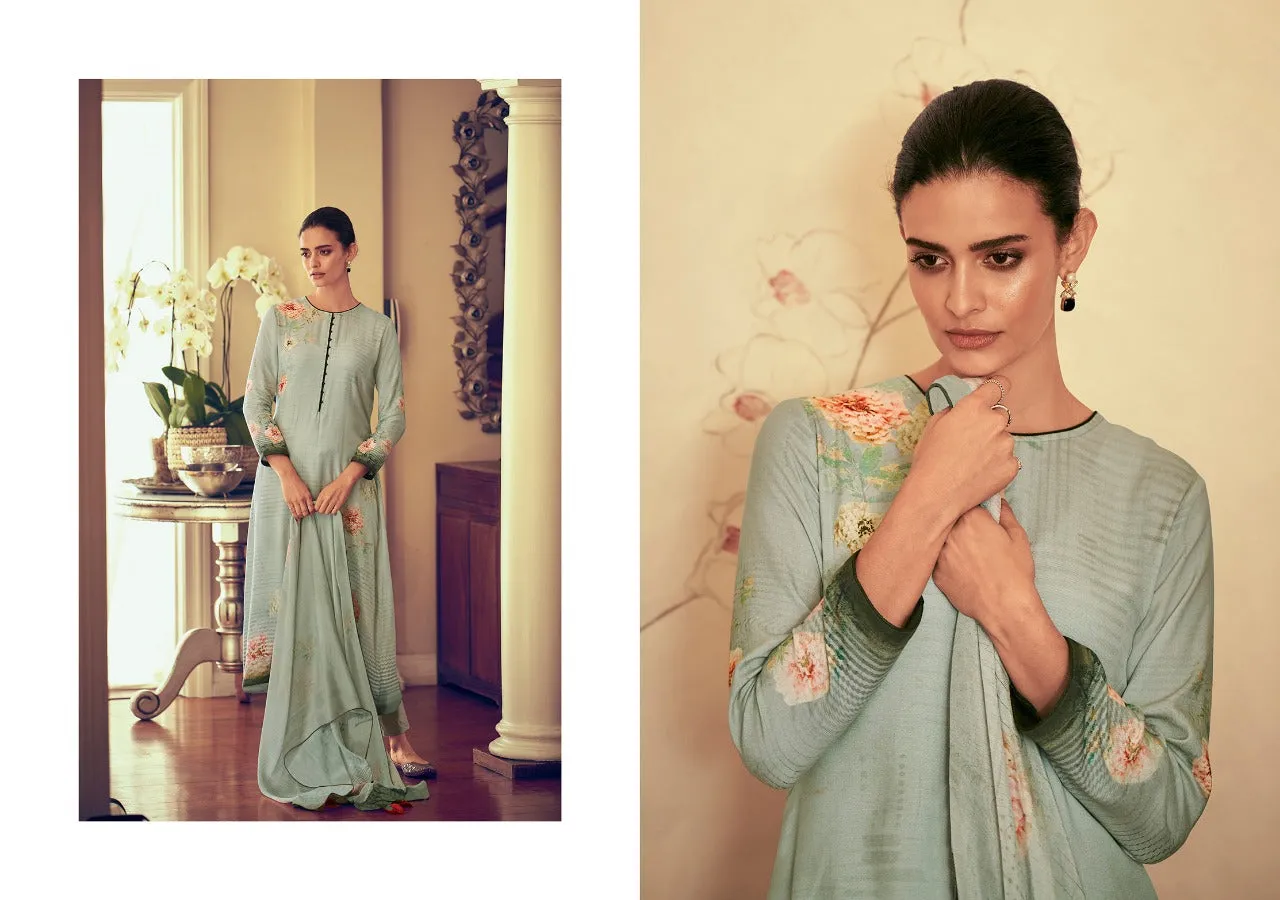 VARSHA THE BRIGHT ORCHID COCO LAWN WITH KNOT WORK DIGITAL PRINT SUIT