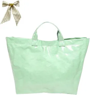 Women Letters Print Tote Bag,Fashion Kraft Paper Clear Plastic Handbag,Solid Color Large Capacity Waterproof PVC Work Bag