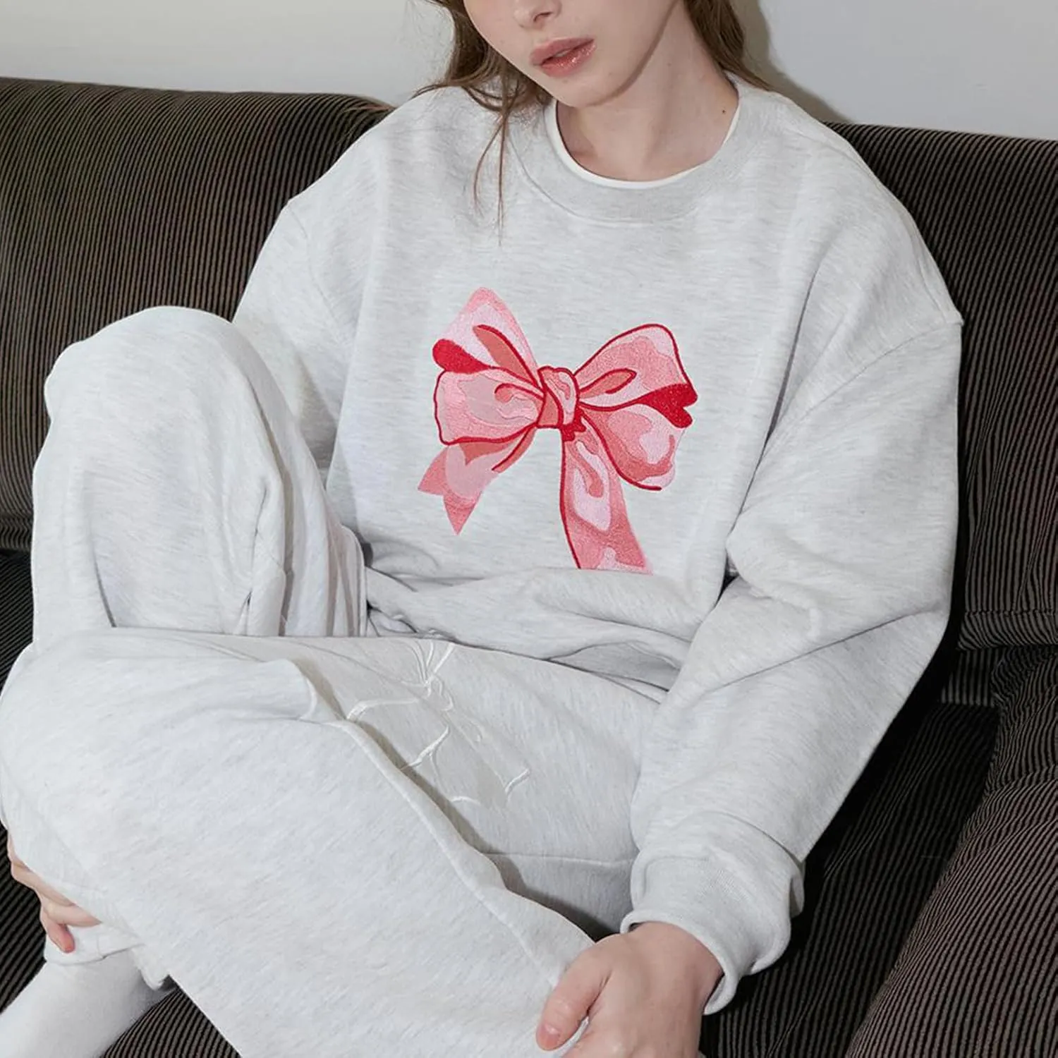 Women Oversized Graphic Sweatshirt Y2k Long Sleeve Crewneck Drop Shoulder Baggy Sweater Jacket Vintage Pullover Top
