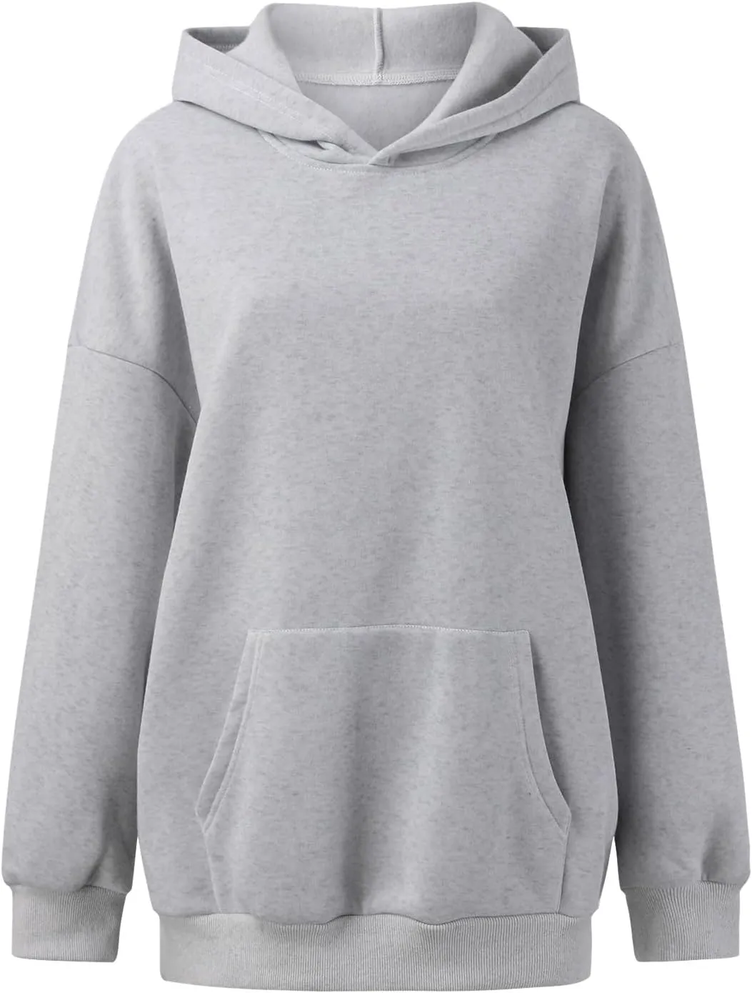 Women Oversized Hoodies Basic Solid Sweater Tops Loose Sweatshirt Hooded Pullover with Pocket Winter 2024 Fall