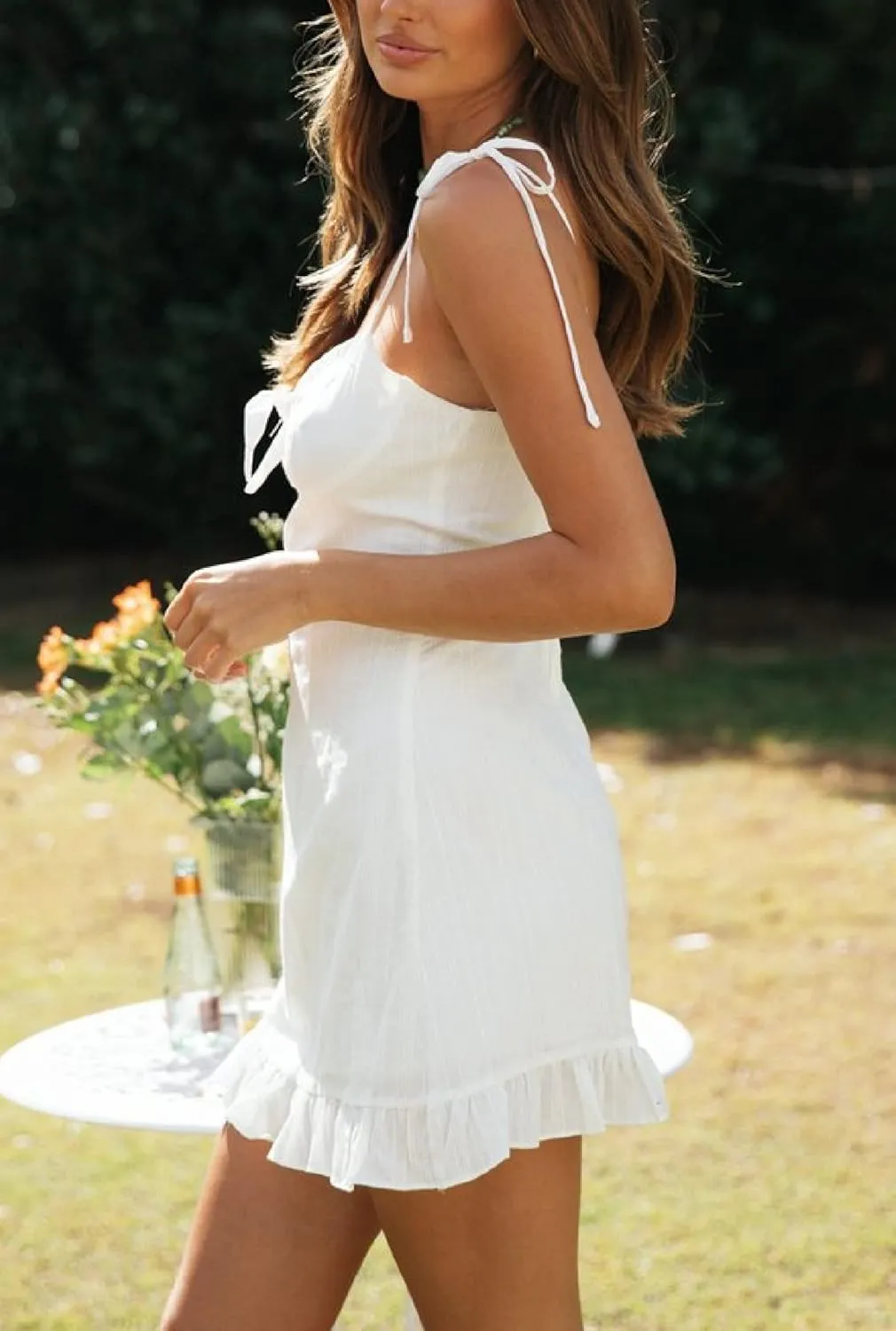 Women Ruffle Strapless Tube Mini Dress Y2k Fairy Off Shoulder Bandeau Dress Frill Trim Bodycon Aline Streetwear