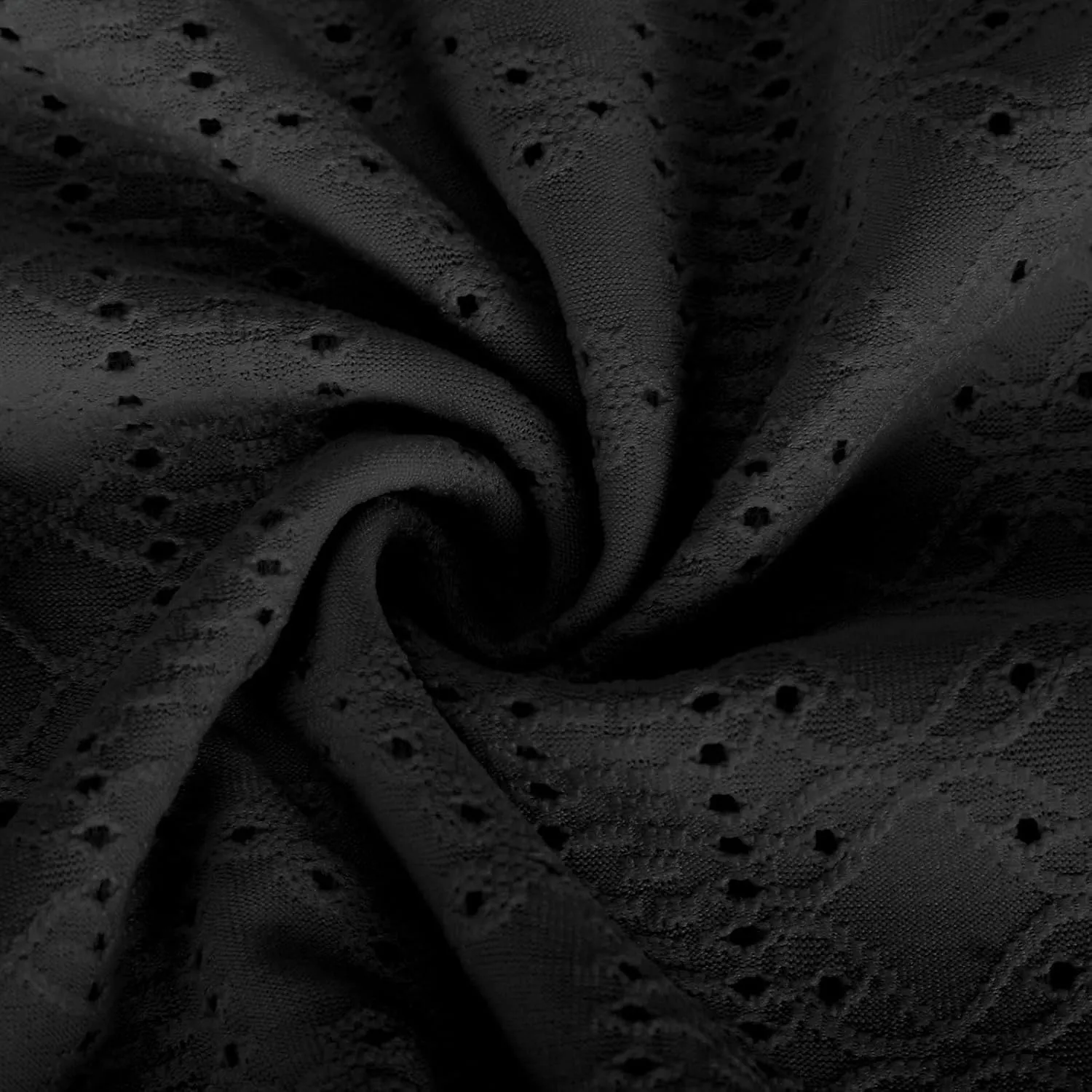 Women's Dresses Casual Eyelet Solid Color Hollow Out V Neck Button Dress Summer Fashion Summer Dress with Pockets