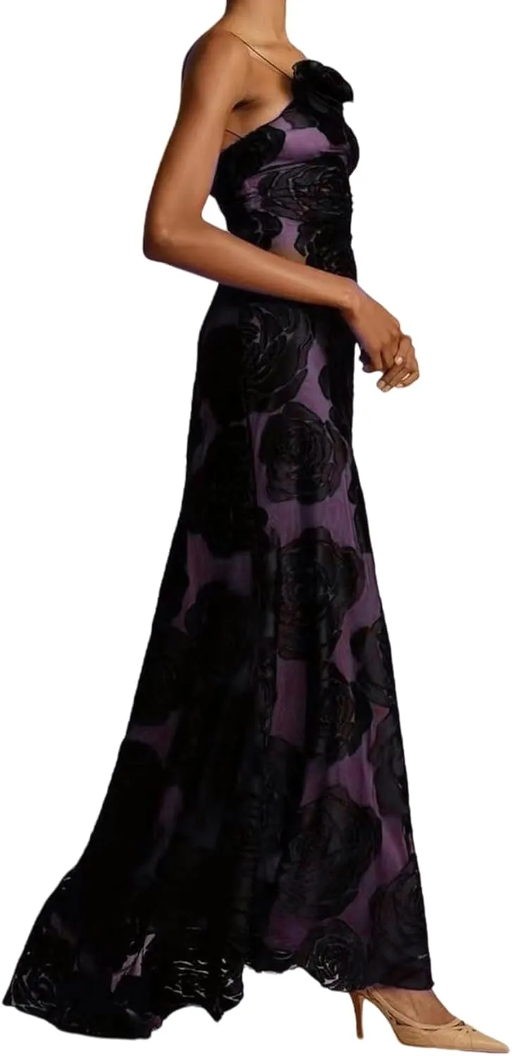 Women's Formal Bodycon Long Dress Elegant Party Wedding Floral Lace Embroidered Gown Maxi Evening Dress