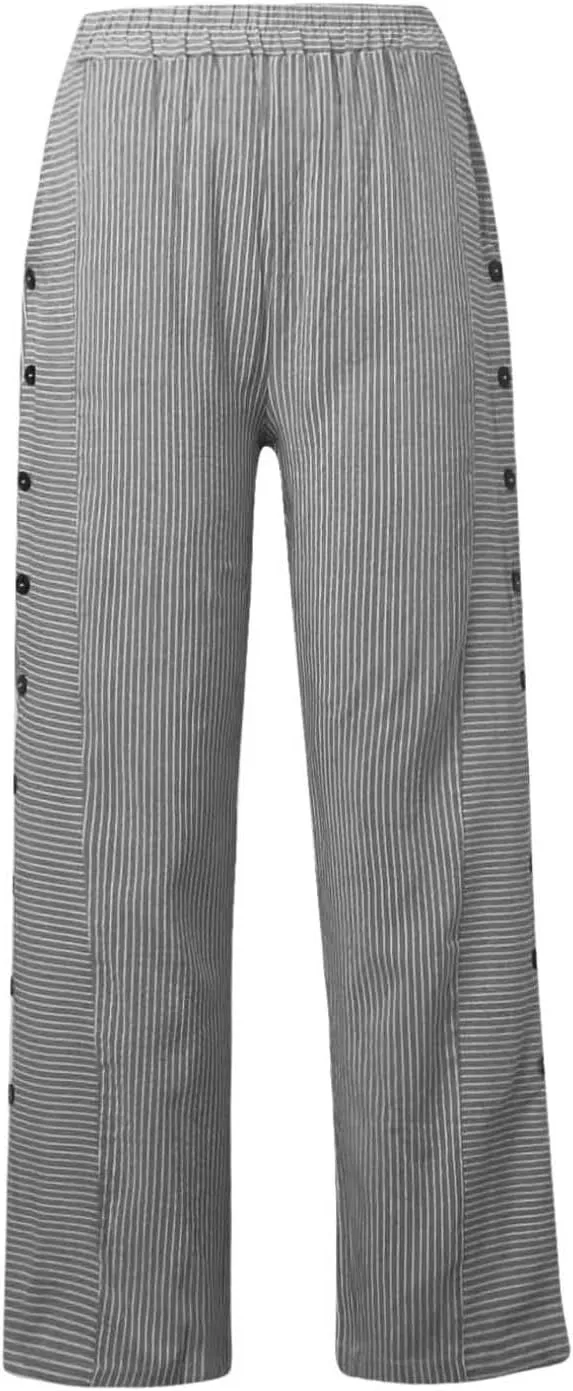 Women's Linen Pants Casual Summer Loose Beach Solid Color Plus Size High Waisted Linen Pants Cotton Comfy Lounge Trousers