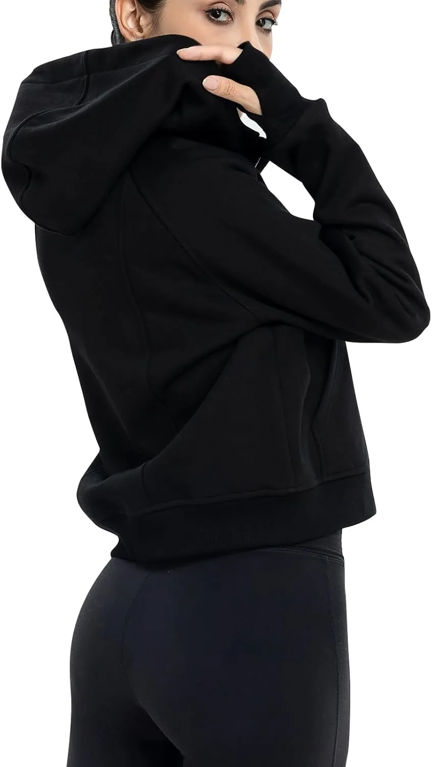 Womens Long Sleeve Sweatshirts Zip up Tops Full-zip Hoodies Fall Outfits