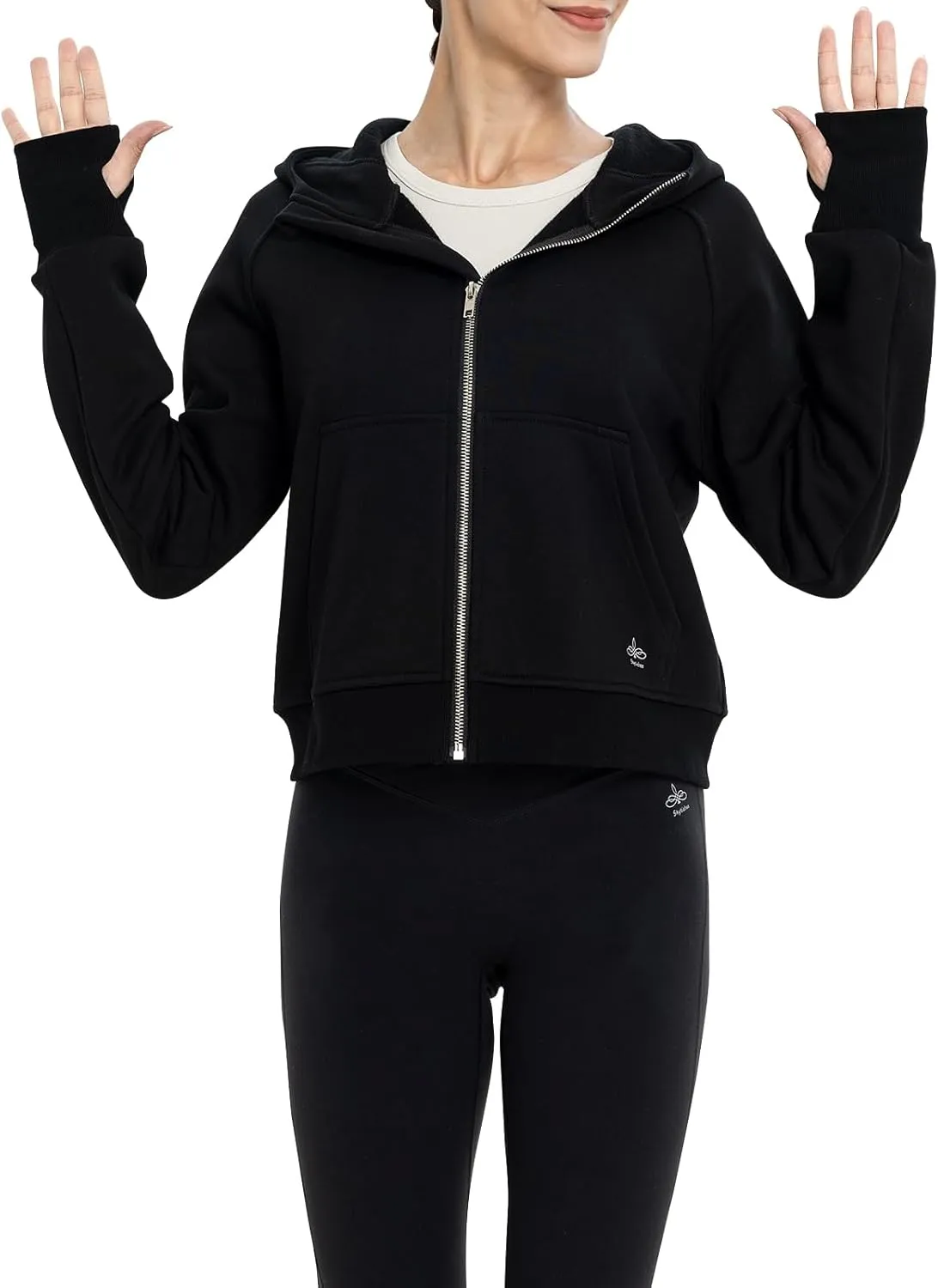 Womens Long Sleeve Sweatshirts Zip up Tops Full-zip Hoodies Fall Outfits