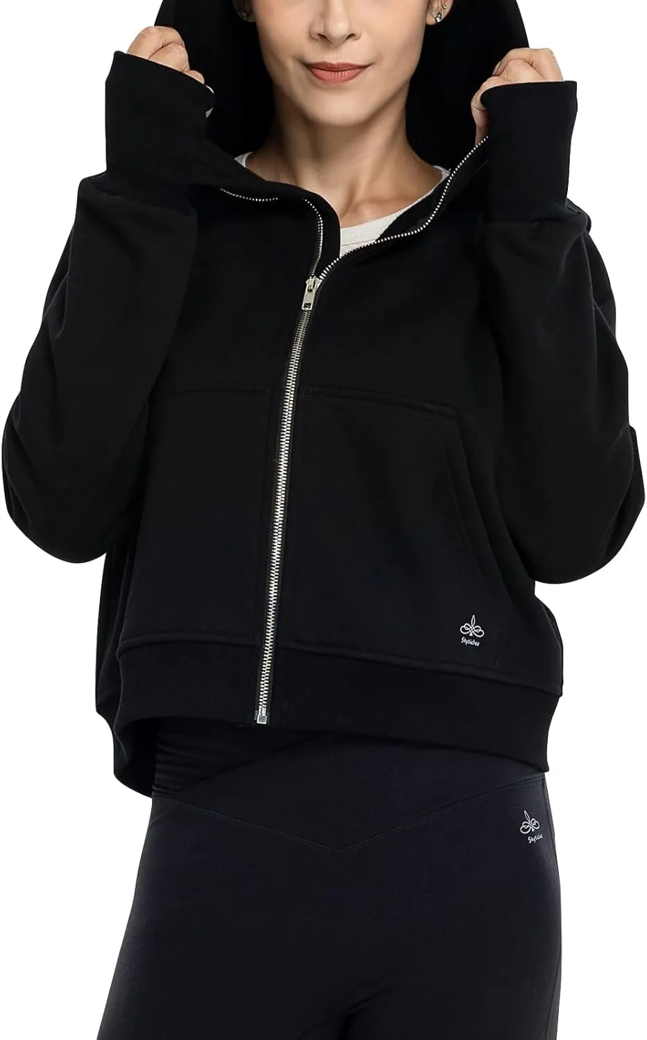 Womens Long Sleeve Sweatshirts Zip up Tops Full-zip Hoodies Fall Outfits