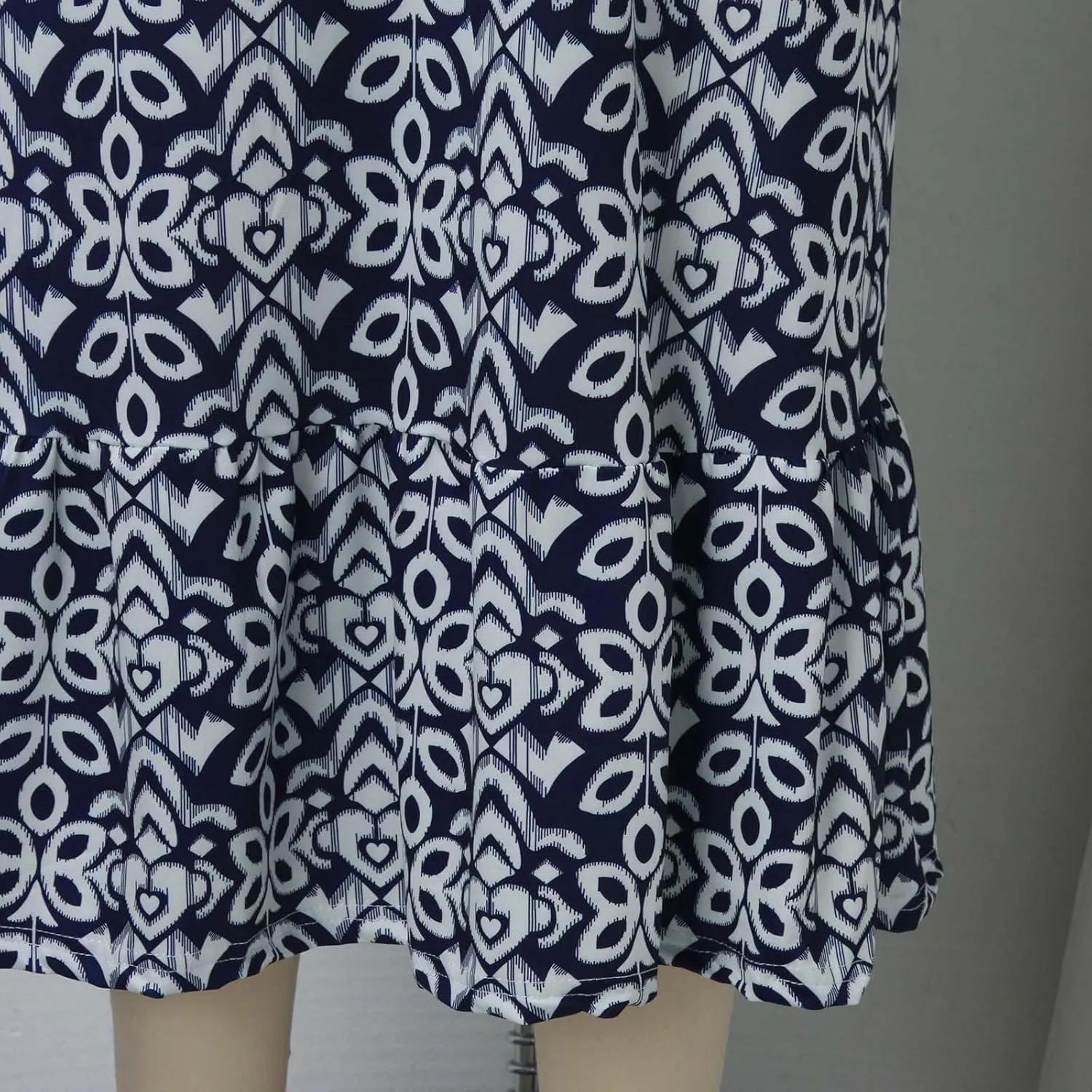 Womens Summer Maxi Dresses V Neck Floral Print Long Swing Dress 3/4 Sleeve Loose Casual Boho Beach Sun Dress