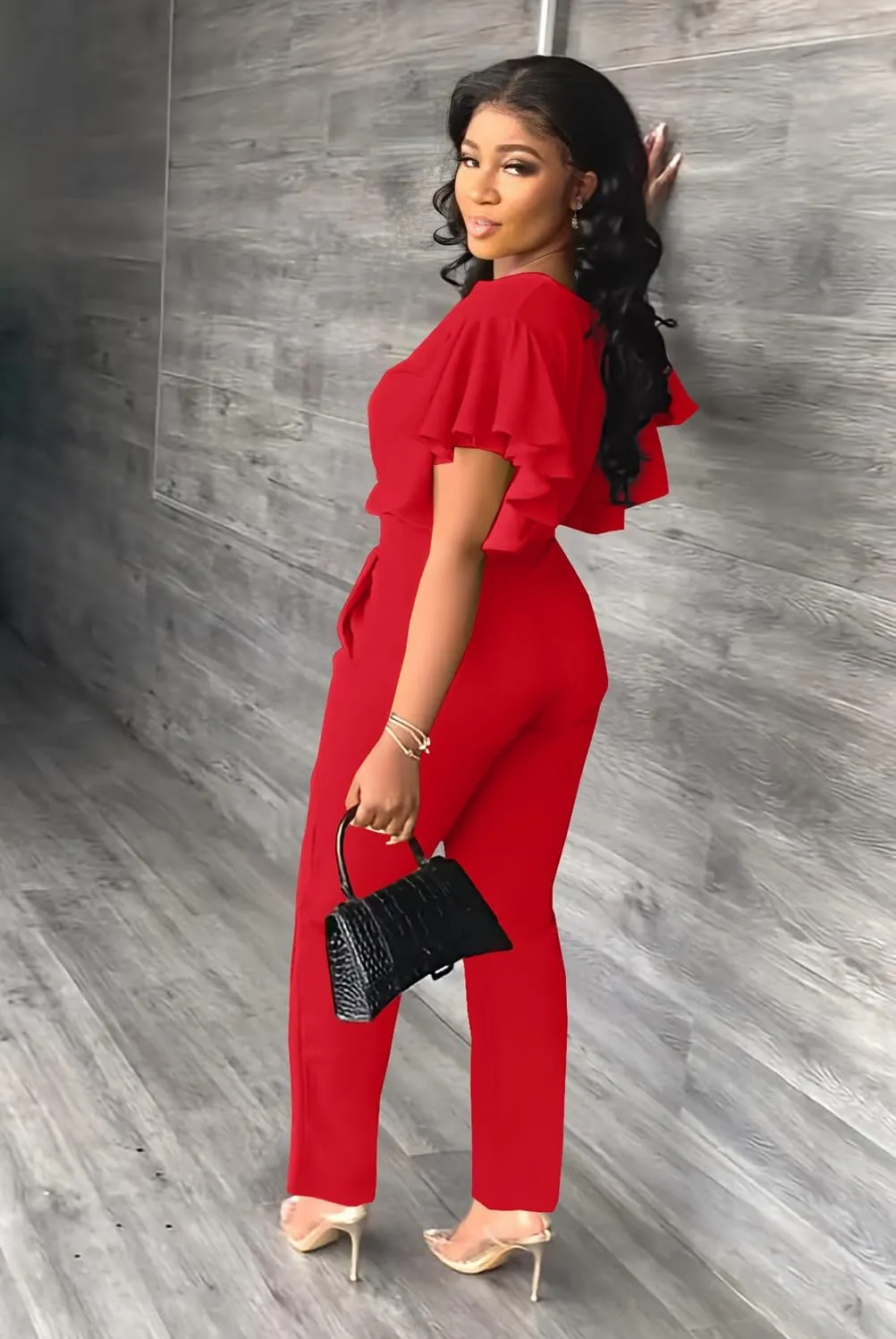 Womens Summer Two Piece Shorts Outfit Sexy Crop Top Butterfly Sleeve 2 pc Short Set Vacation Brunch Matching Set