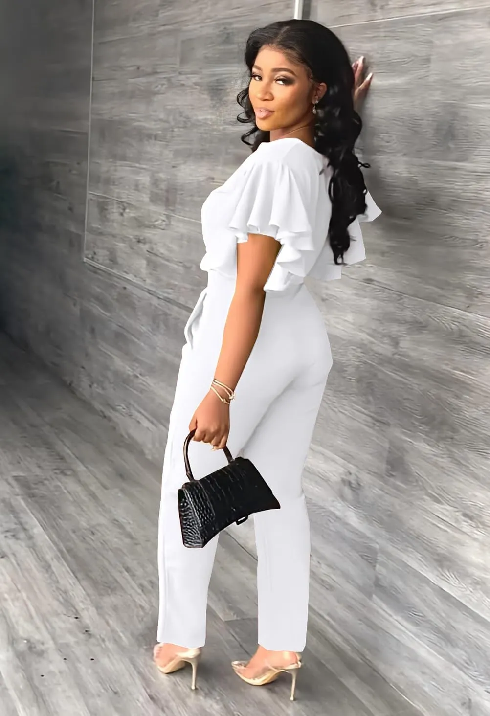 Womens Summer Two Piece Shorts Outfit Sexy Crop Top Butterfly Sleeve 2 pc Short Set Vacation Brunch Matching Set
