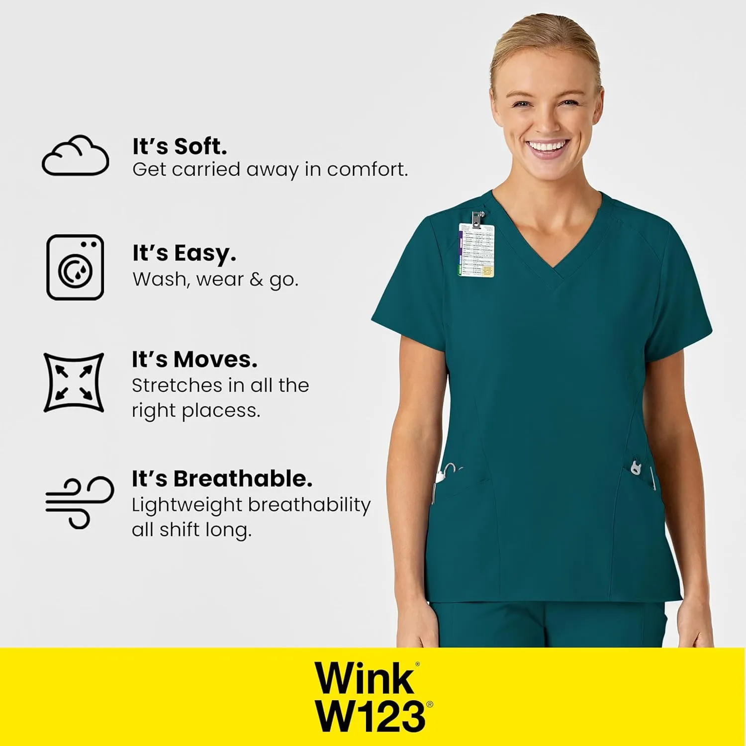 WonderWink W123 Scrubs Women's Flat Front Cargo Pant