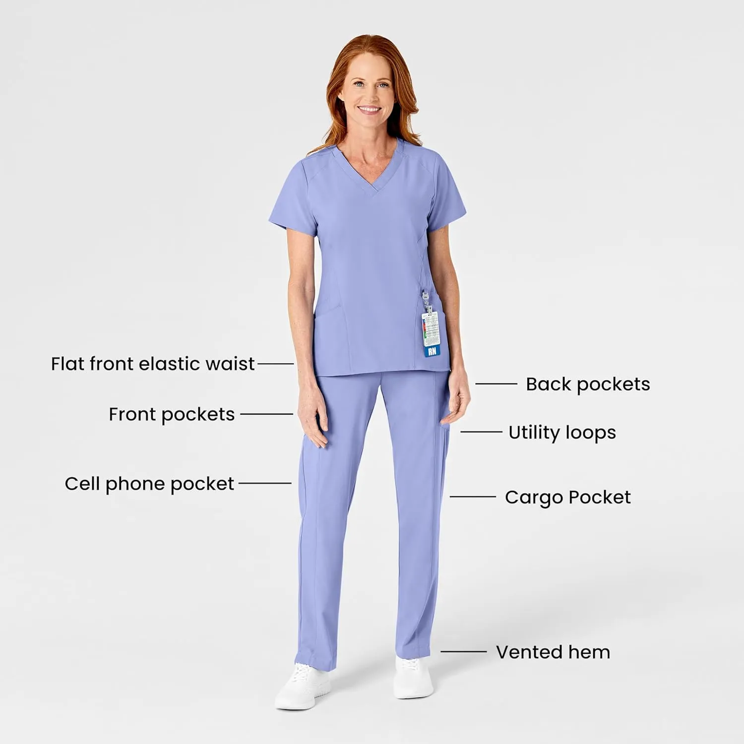 WonderWink W123 Scrubs Women's Flat Front Cargo Pant