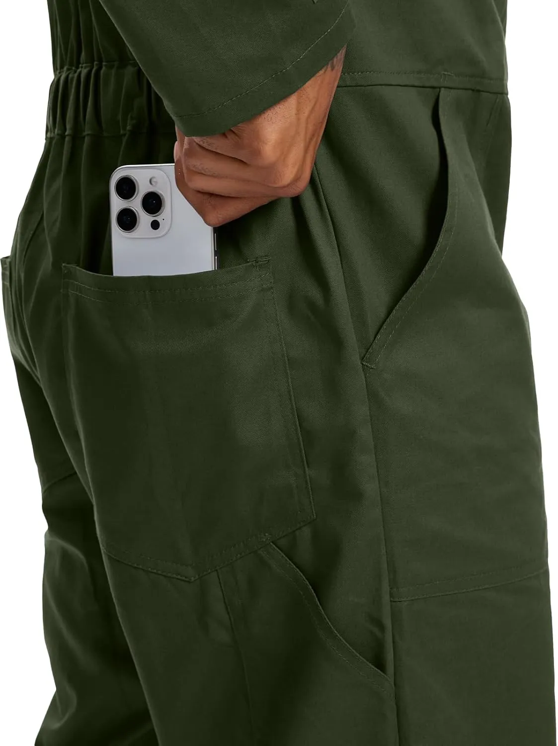 WORK IDEA Men's Coveralls Long Sleeve Cotton Twill Workwear Coverall Relaxed Fit