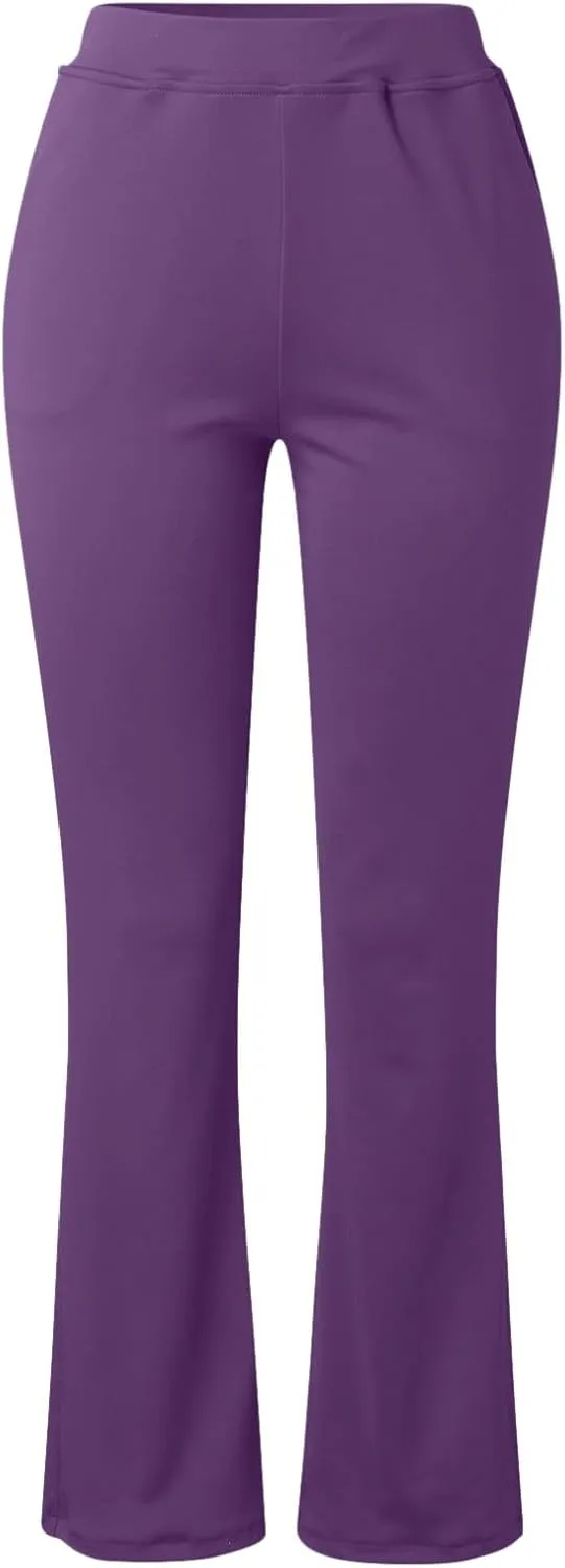 Work Pants Women Long High Waist Business Casual Skinny Slacks Pull On Straight Leg Yoga Trousers Relaxed Fit Pants