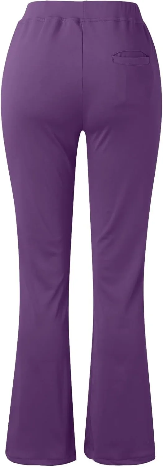 Work Pants Women Long High Waist Business Casual Skinny Slacks Pull On Straight Leg Yoga Trousers Relaxed Fit Pants