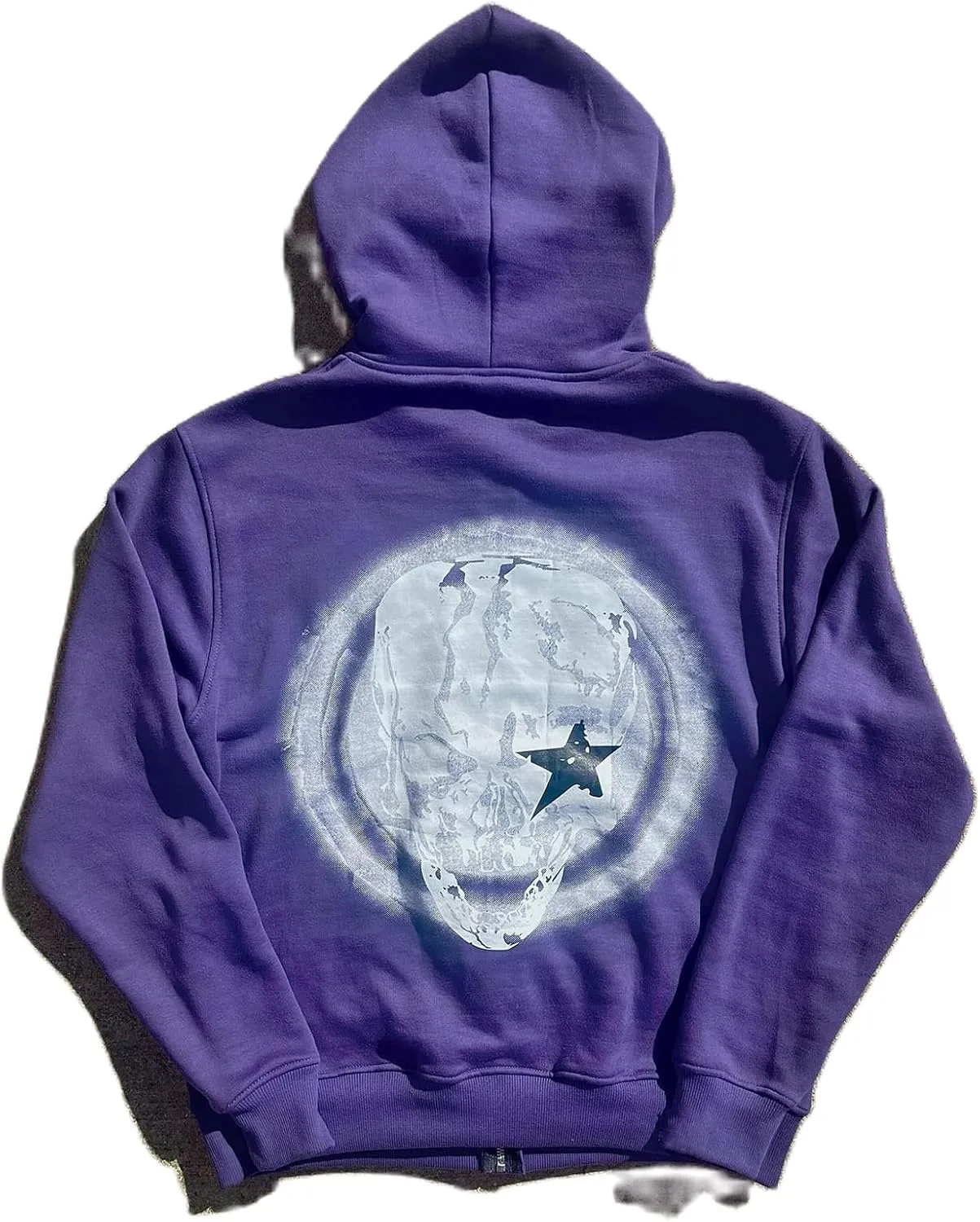 Y2K Zip Up Hoodie for Men Women Star Graphic Letter Print Long Sleeve Sweatshirt Aesthetic Oversized Harajuku Jacket