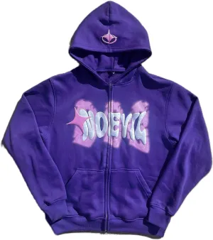 Y2K Zip Up Hoodie for Men Women Star Graphic Letter Print Long Sleeve Sweatshirt Aesthetic Oversized Harajuku Jacket