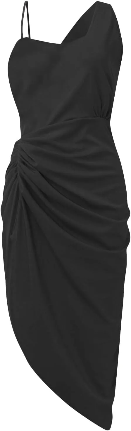 ZEFOTIM Sexy Dresses for Women 2024 Sleeeless Midi Bodycon Slit Dress Sexy Wrap Party Club Dresses