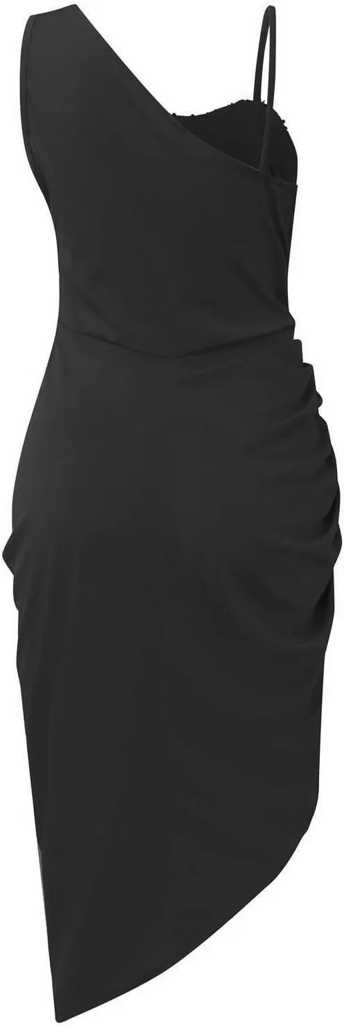 ZEFOTIM Sexy Dresses for Women 2024 Sleeeless Midi Bodycon Slit Dress Sexy Wrap Party Club Dresses