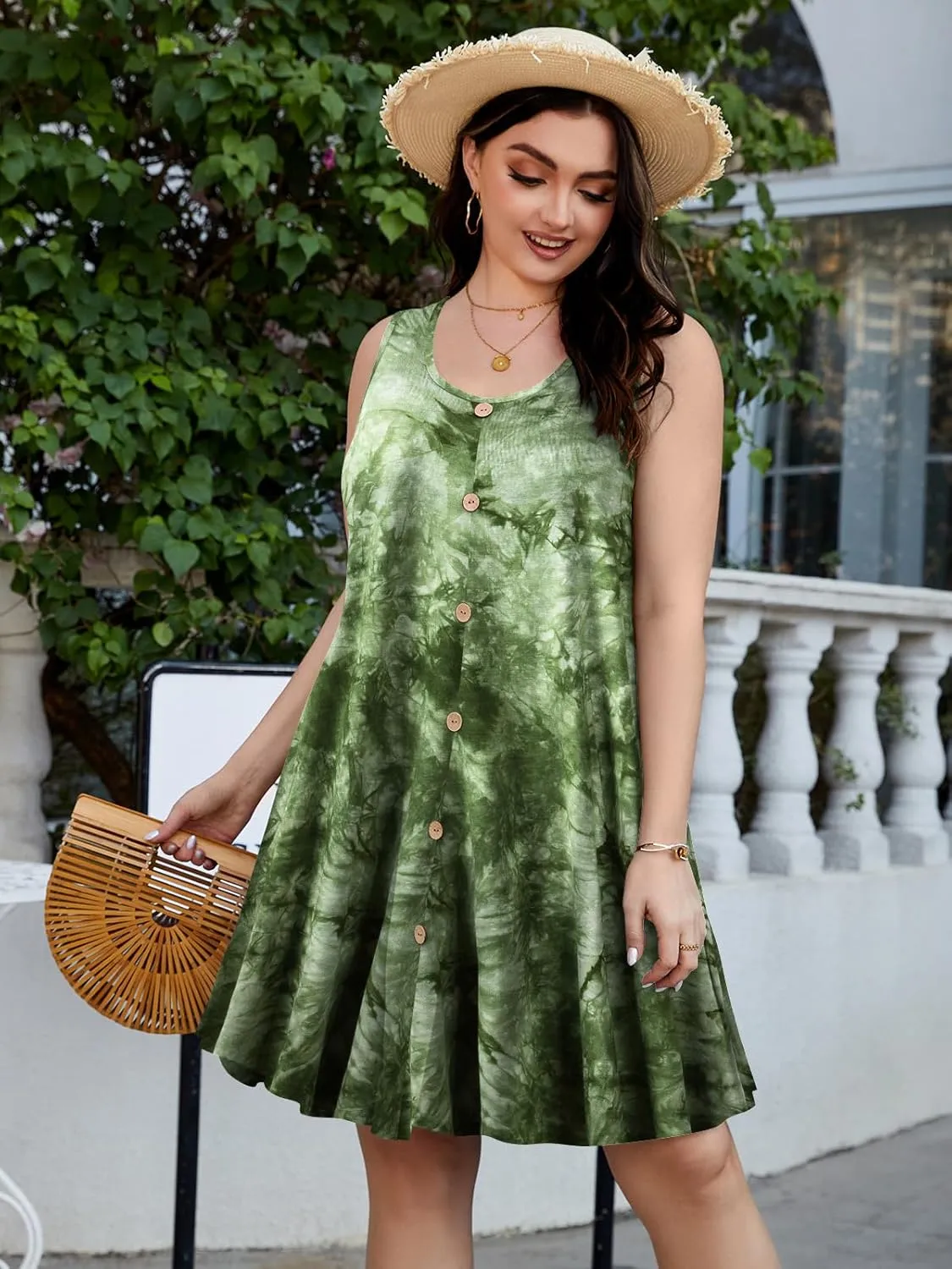 ZENNILO Women's Casual Dresses Tshirt Dresses Plus Size Summer Dresses V Neck Beach Cover Up Sundress with Pockets
